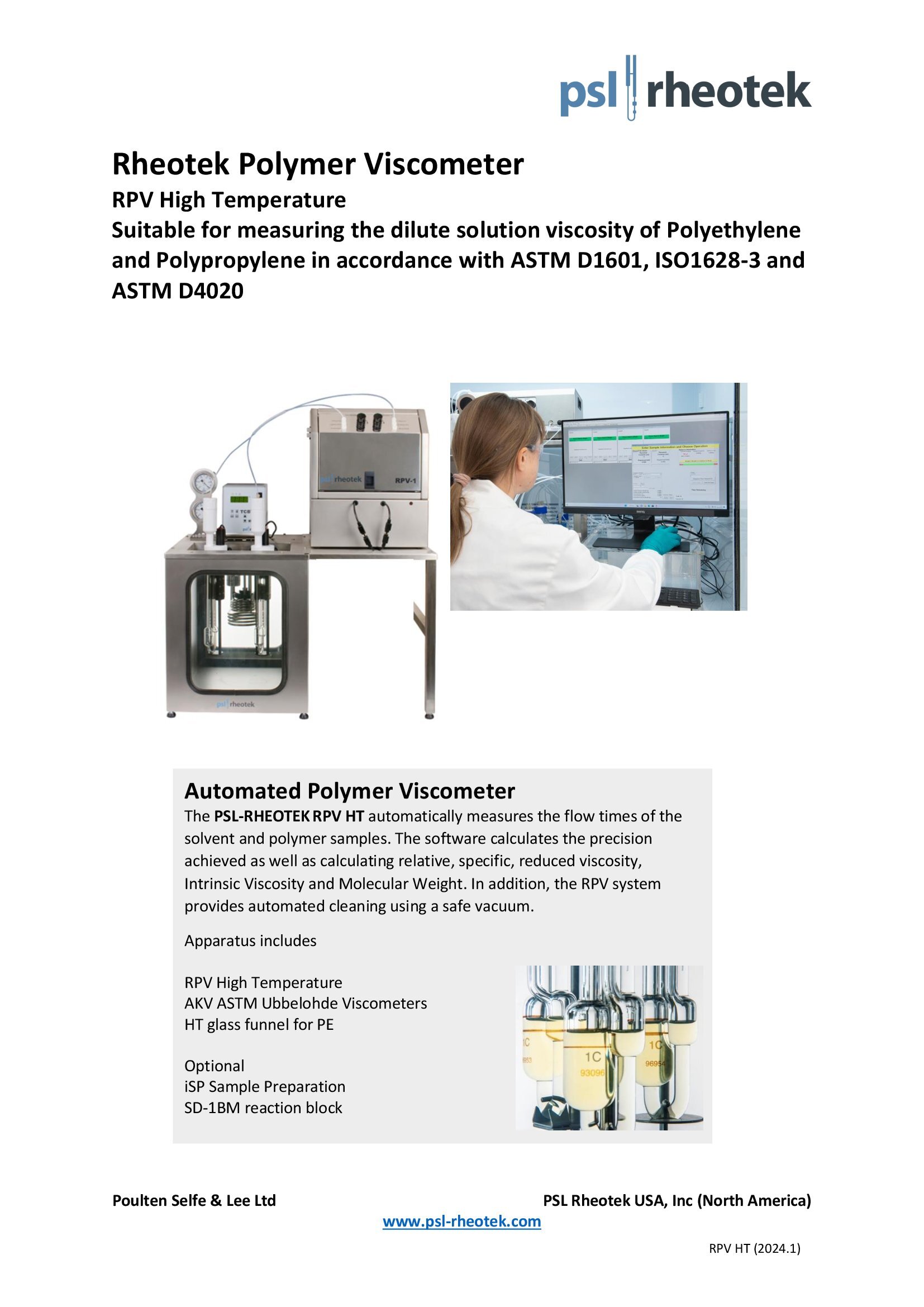 RPV-1 Generation 3 HT Polymer Viscometer - 2024.1